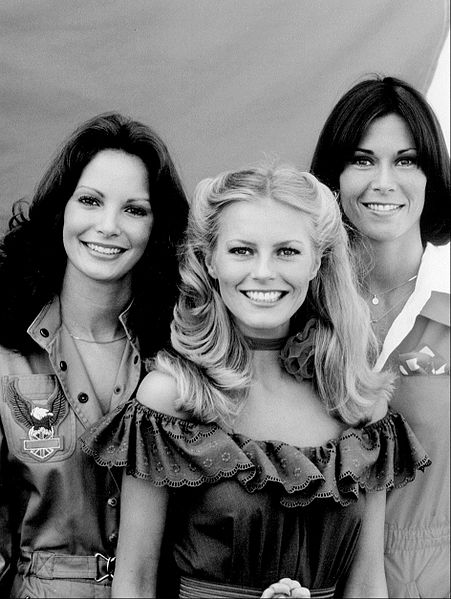 Publicity photo from Charlie's Angels, 1977. Pictured are Jaclyn Smith, Cheryl Ladd, and Kate Jackson. | Source: WIkimedia Commons