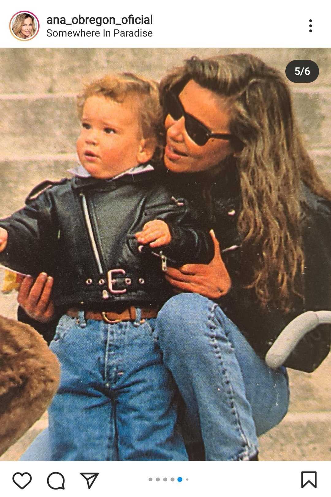 Ana Obregón y Aless Lequio paseando por el zoológico de Madrid hace 25 años. | Foto: Captura de Instagram/ana_obregon_oficial.