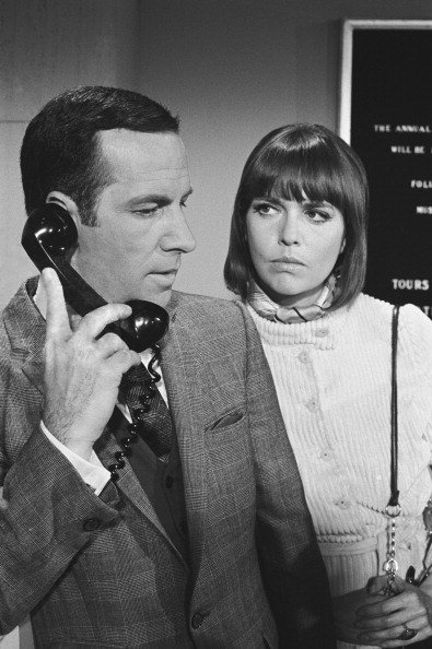 Don Adams as Maxwell SMart and Barbara Feldon as Agent 99 on "Get Smart," circa 1960s. | Photo: Getty Images