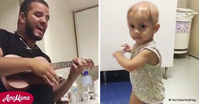 Video shows doctor playing ukulele to young cancer patient