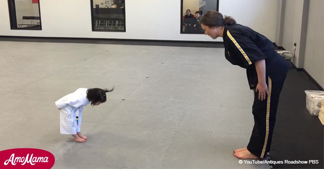 3-year-old martial arts student recites Taekwondo creed