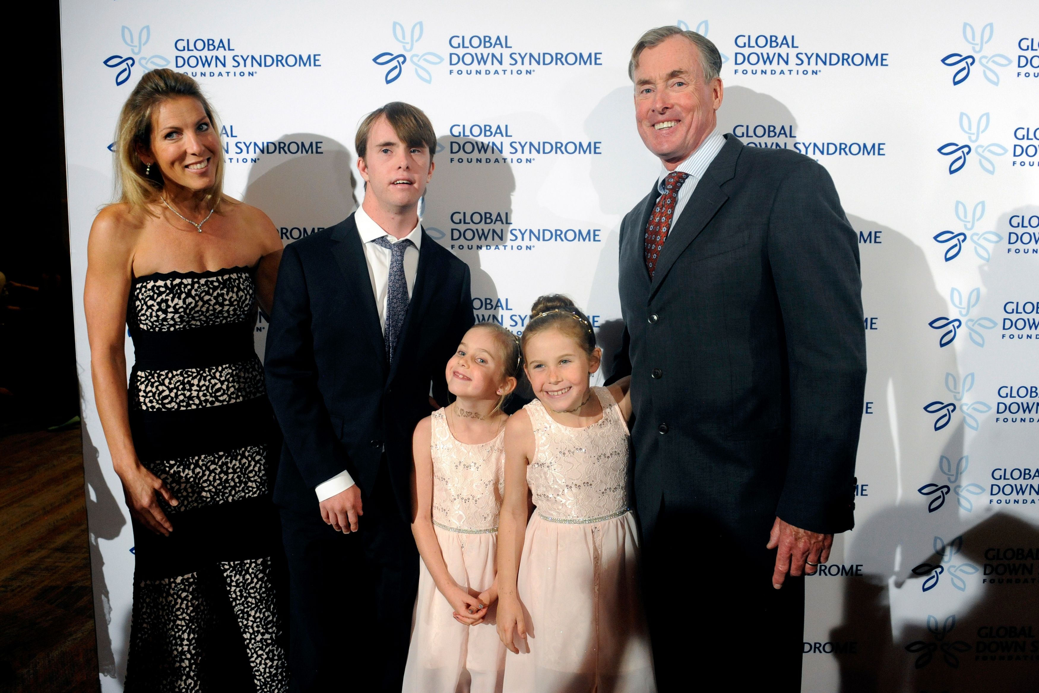 John C. McGinley with his wife Nichole Kessler, son Max, and daughters Kate and Billie at the Global Down Syndrome Foundation "Be Beautiful, Be Yourself" fashion show in Colorado  in 2016 | Getty Images