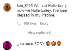 Fans' comments on Halle Bailey's Instagram post. | Photo: www.instagram.com/hallebailey