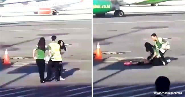 Video of woman breaking through security to chase after the plane she missed went viral in 2018