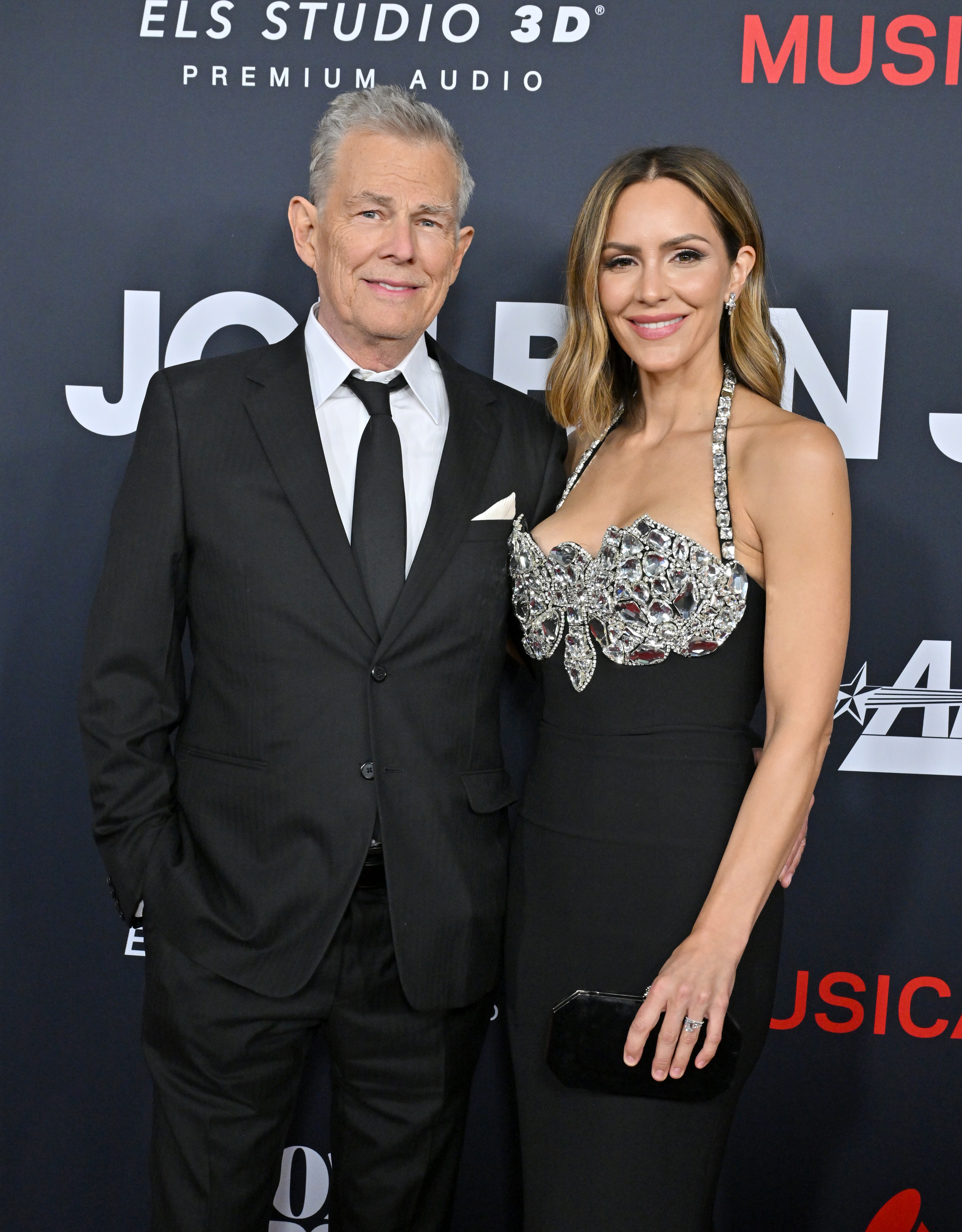 David Foster and Katharine McPhee at the 2024 MusiCares Person of the Year Honoring Jon Bon Jovi at Los Angeles Convention Center on February 2 in California. | Source: Getty Images