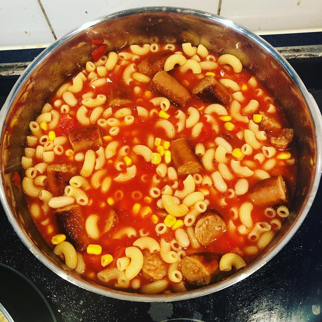 Pot of hoover stew on a counter | Source: Instagram