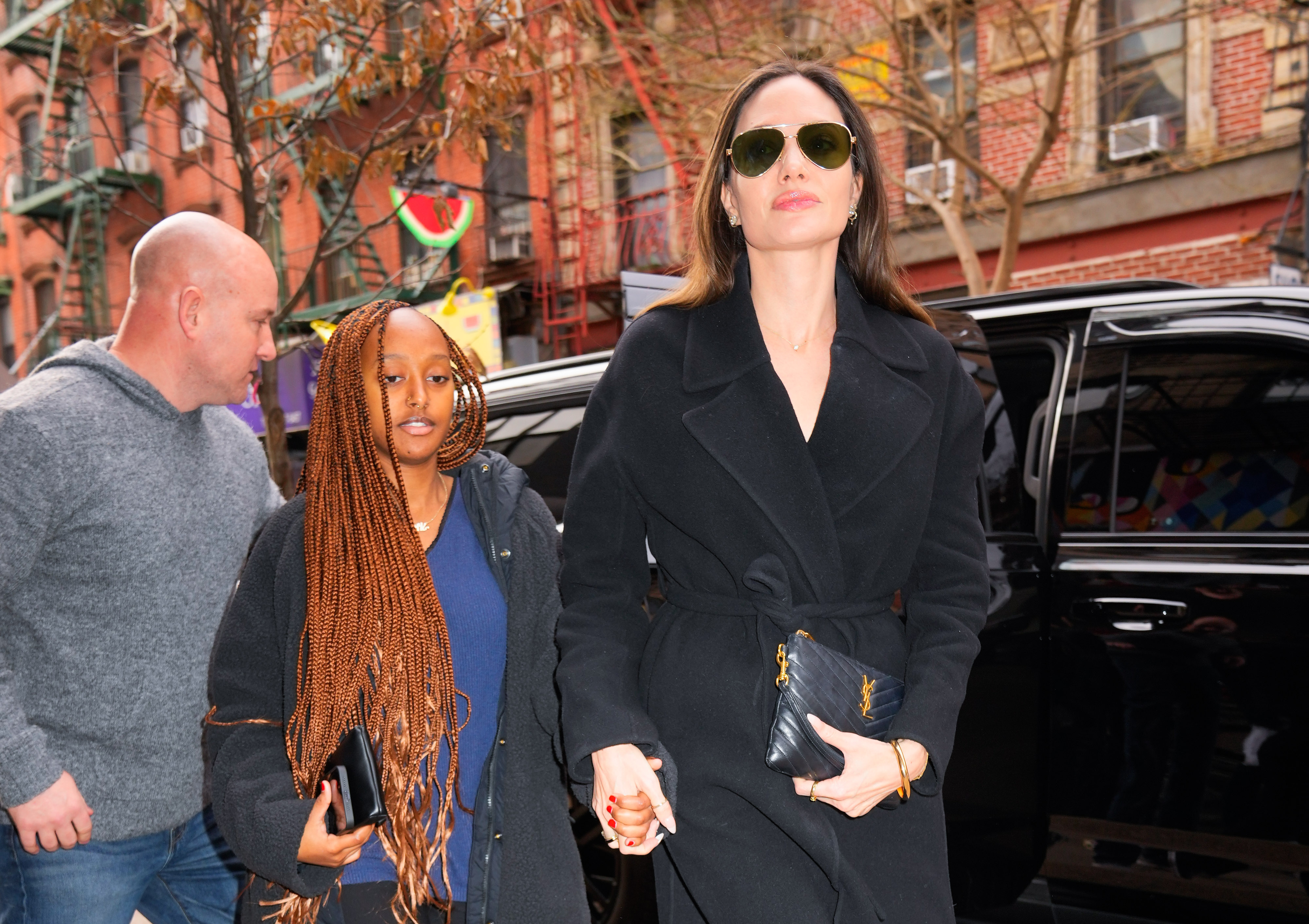 Zahara Pitt-Jolie and Angelina Jolie seen on January 11, 2023, in New York City | Source: Getty Images