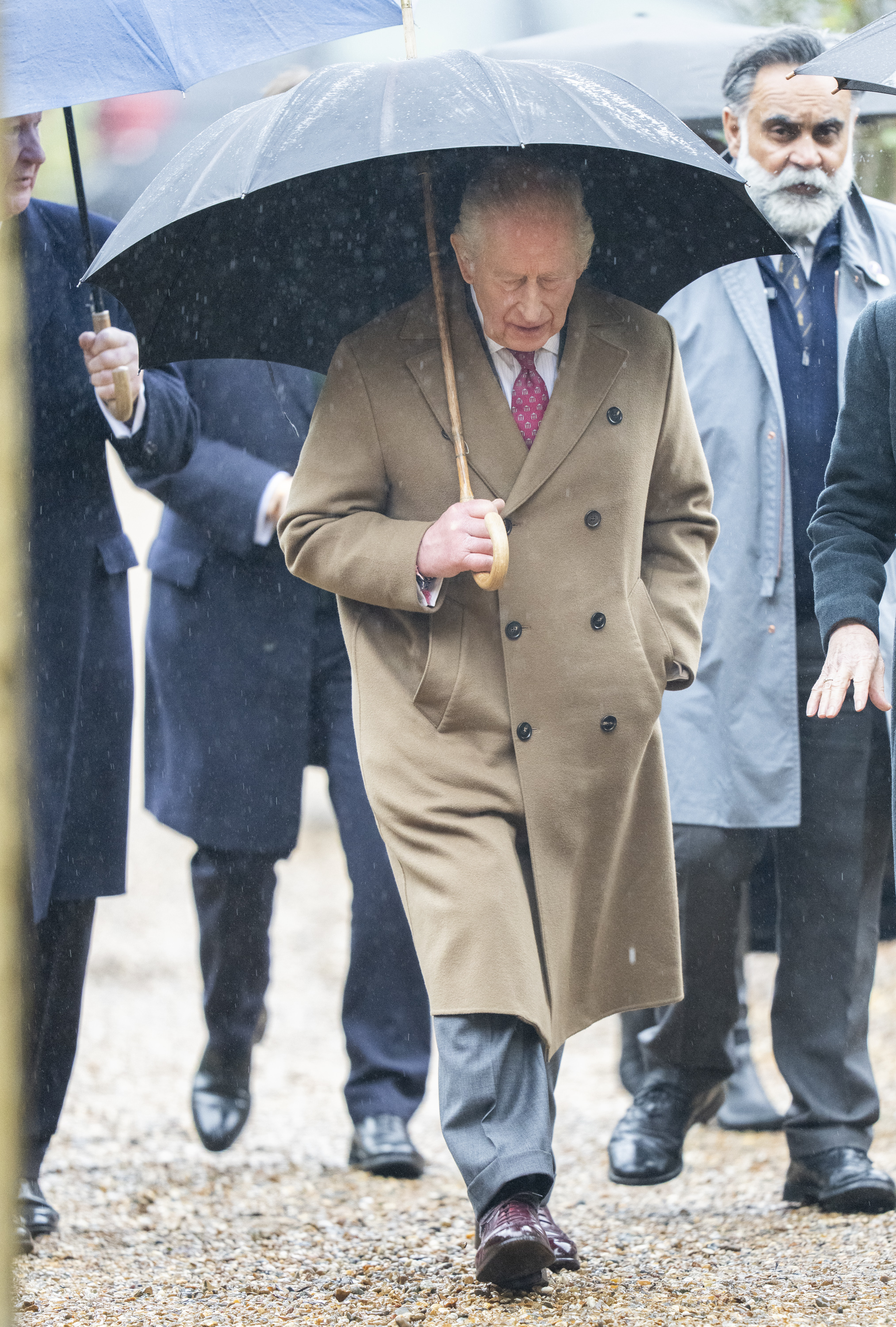 King Charles III meeting members of the public during a walkabout on February 5, 2026 in Dedham, Essex, England. | Source: Getty Images