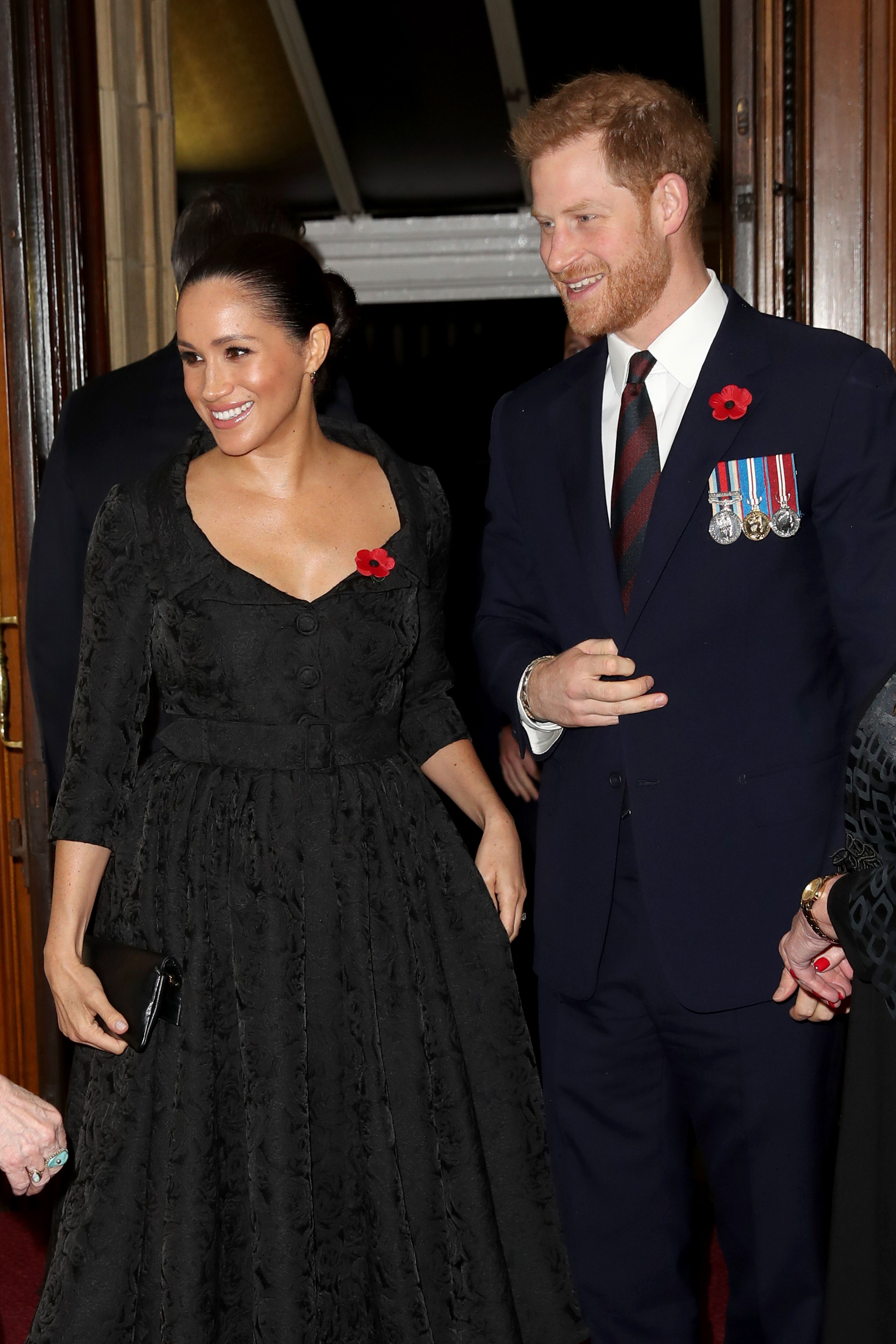 The Duke and Duchess of Sussex joined the Queen to the annual Royal British Legion Festival of Remembrance at the Royal Albert Hall | Source: Getty Images/GlobalImagesUkraine