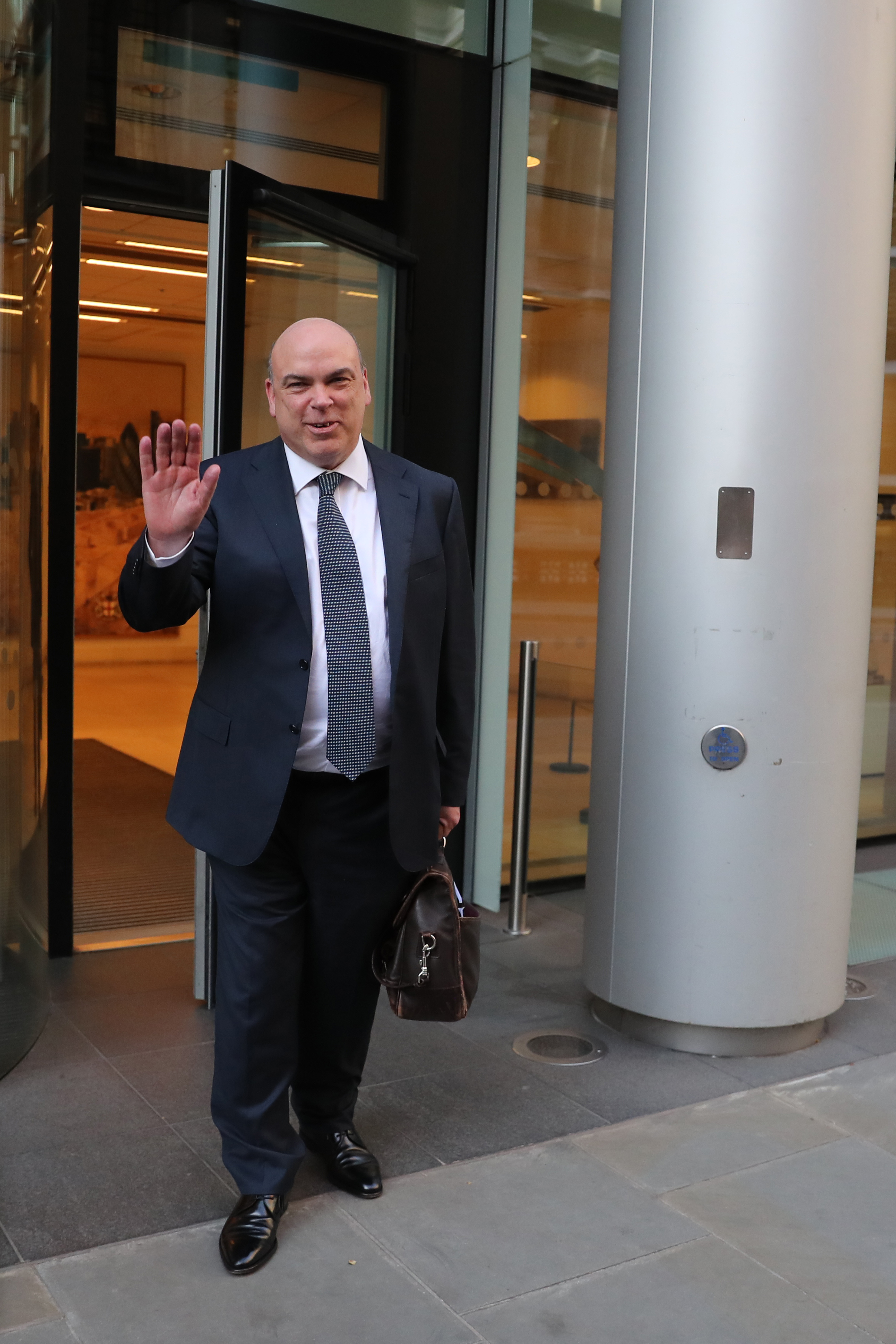 Mike Lynch leaving The Rolls Building on Monday, March 25, 2019, in London, England. | Source: Getty Images