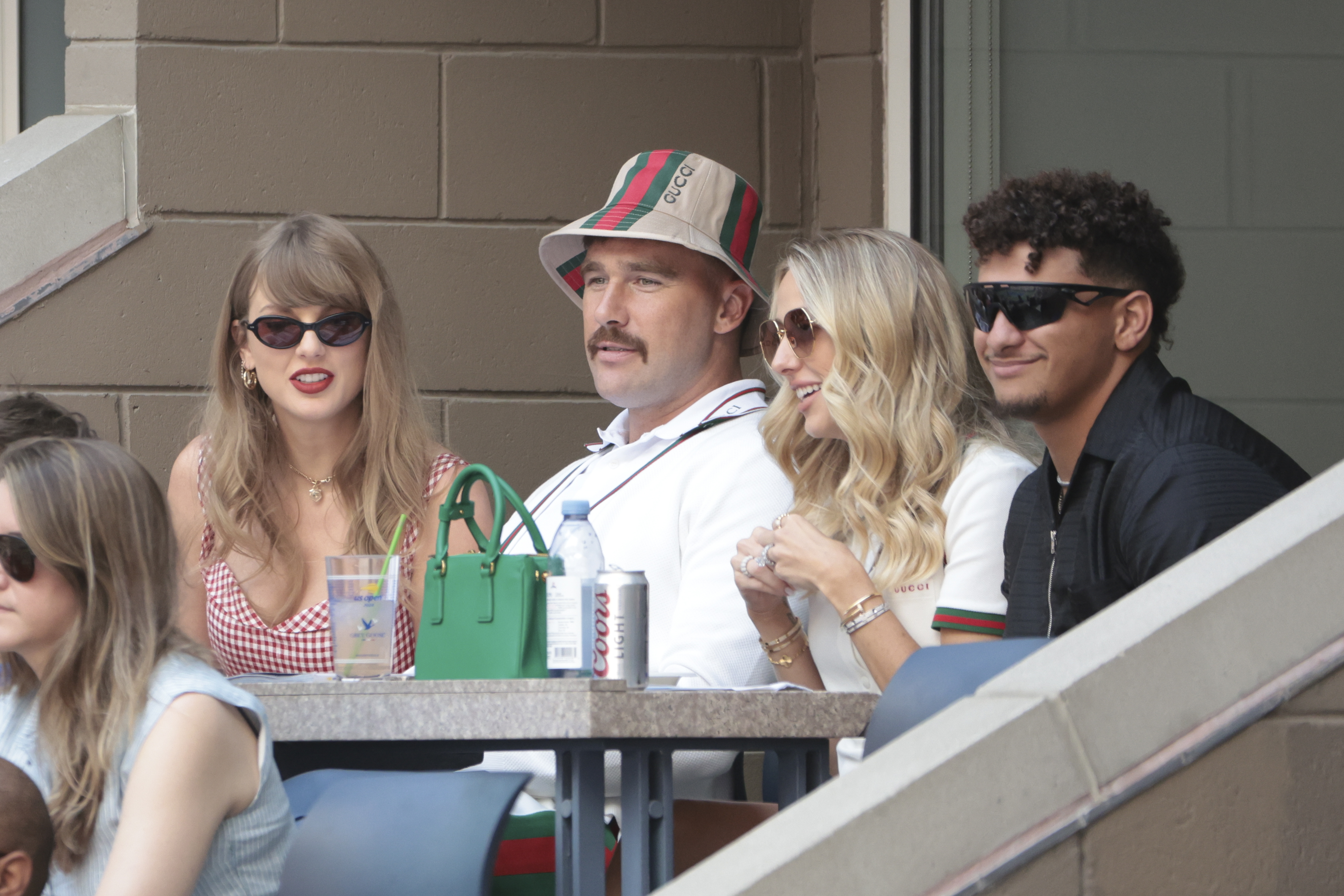 Taylor Swift and Travis Kelce with friends on Day Fourteen of the 2024 US Open on September 8, 2024 | Source: Getty Images