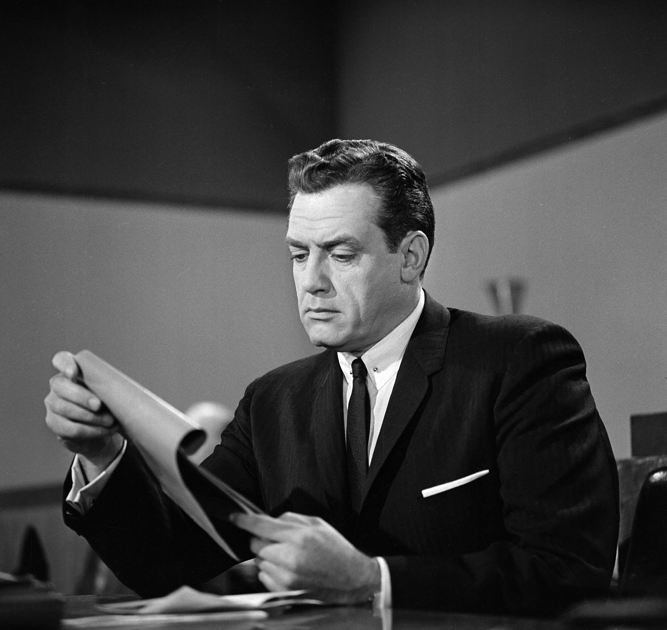 Raymond Burr as Perry Mason in 'The Case of the Roving River' on November 13, 1961. | Source: Getty Images