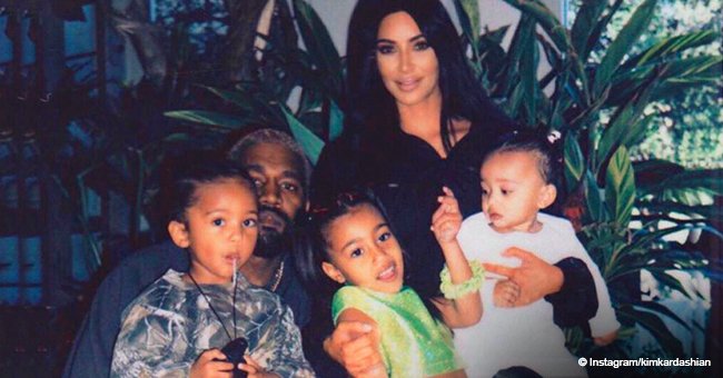 Kim & Kanye West melt hearts with first family portrait in months at Saint's birthday party