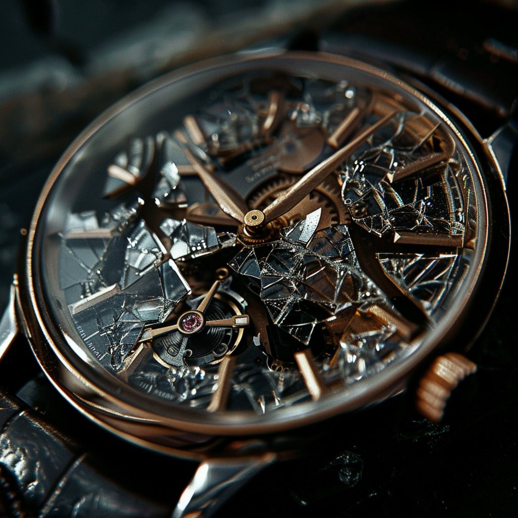 A broken watch dial | Source: Midjourney
