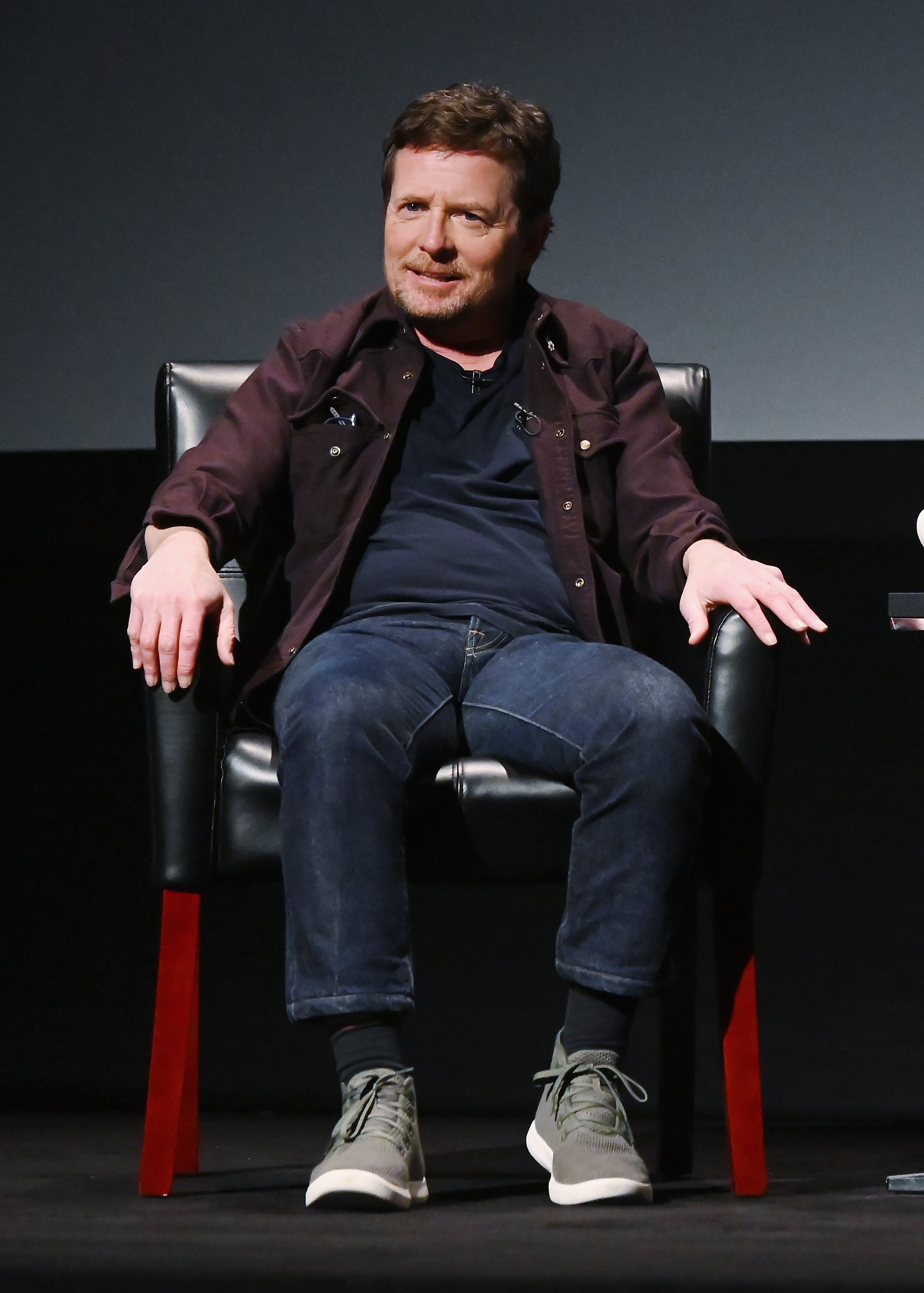 Aynı zamanda Parkinson hastası olan Michael J. Fox, 30 Nisan 2019'da New York'ta BMCC Tribeca PAC'de düzenlenen Tribeca Talks - Storytellers - 2019 Tribeca Film Festivali'nde konuşuyor |  Kaynak: Getty Images
