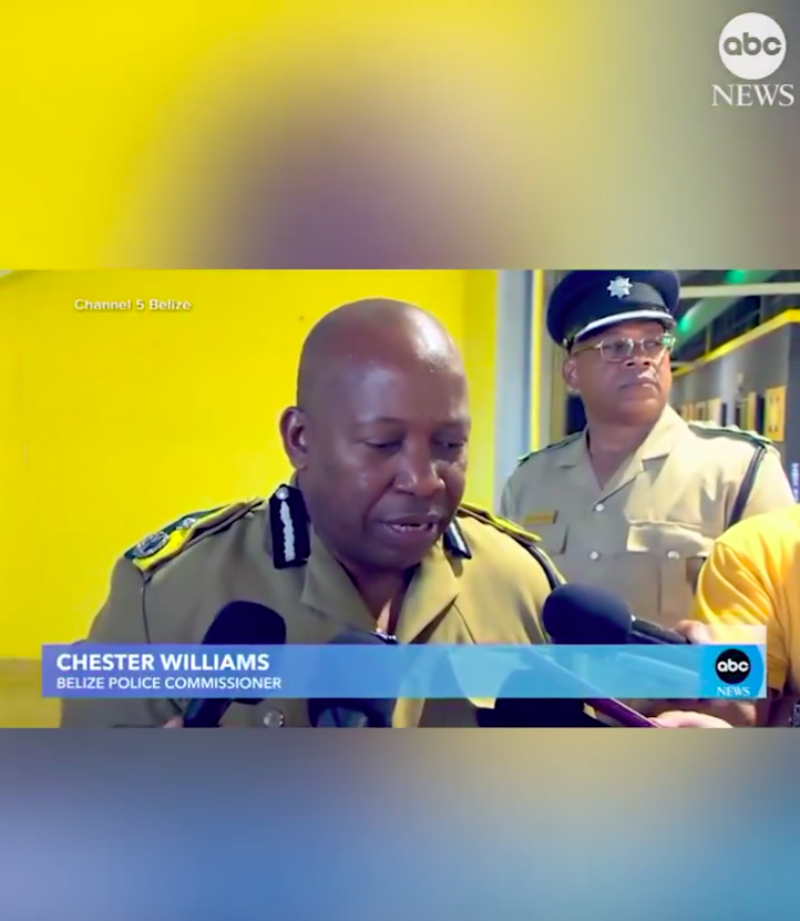 Belize Police Commissioner Chester Williams speaking on the deaths, posted on February 26, 2025. | Source: X/@ABC News