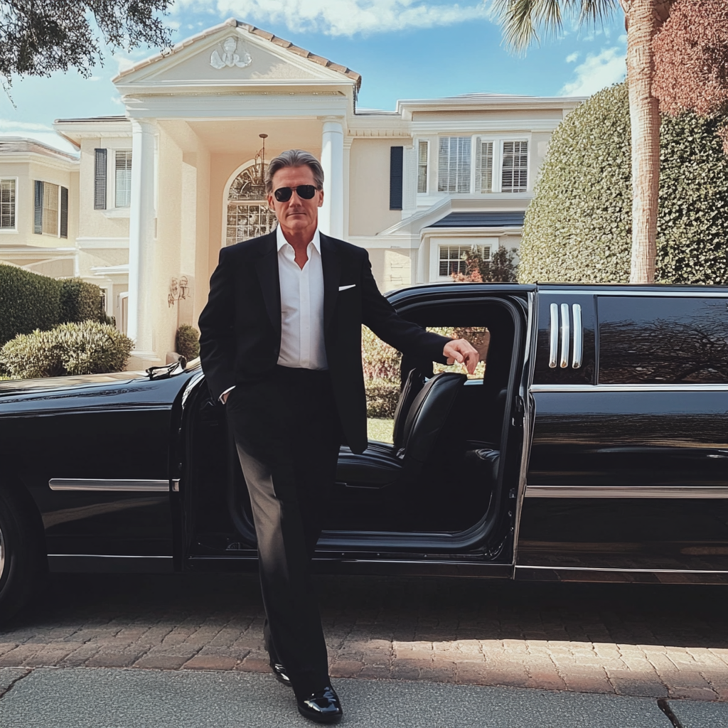 A man stepping out of a limousine | Source: Midjourney