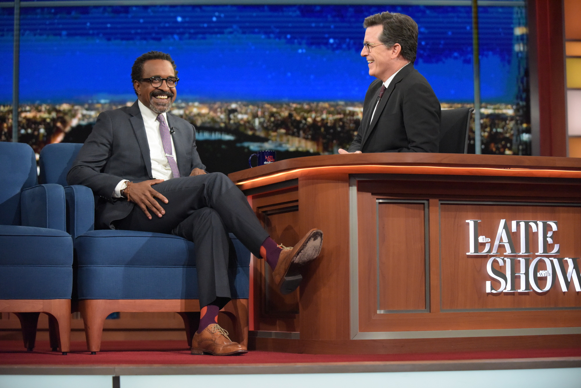 Tim Meadows as guest in Stephen Colbert's "The Late Show with Stephen Colbert" on September 21, 2016, in New York. | Source: Getty Images