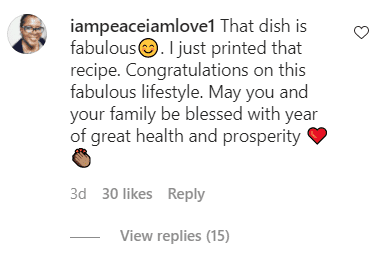 Fan's comment under a video post made by Fantasia on her Instagram page. | Photo: Instagram/@tasiasword