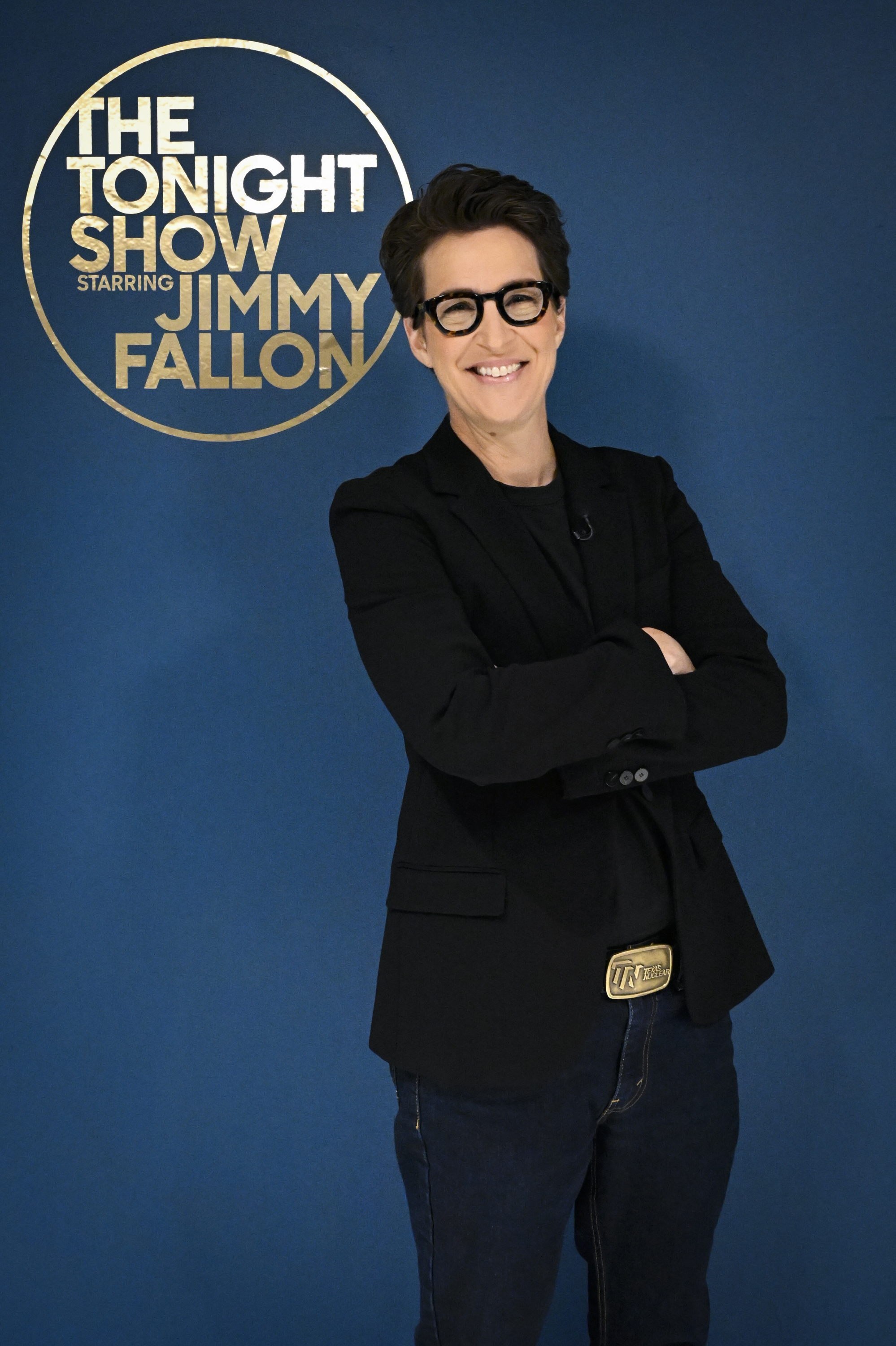 Rachel Maddow backstage at "The Tonight Show Starring Jimmy Fallon" on October 10, 2022 | Source: Getty Images