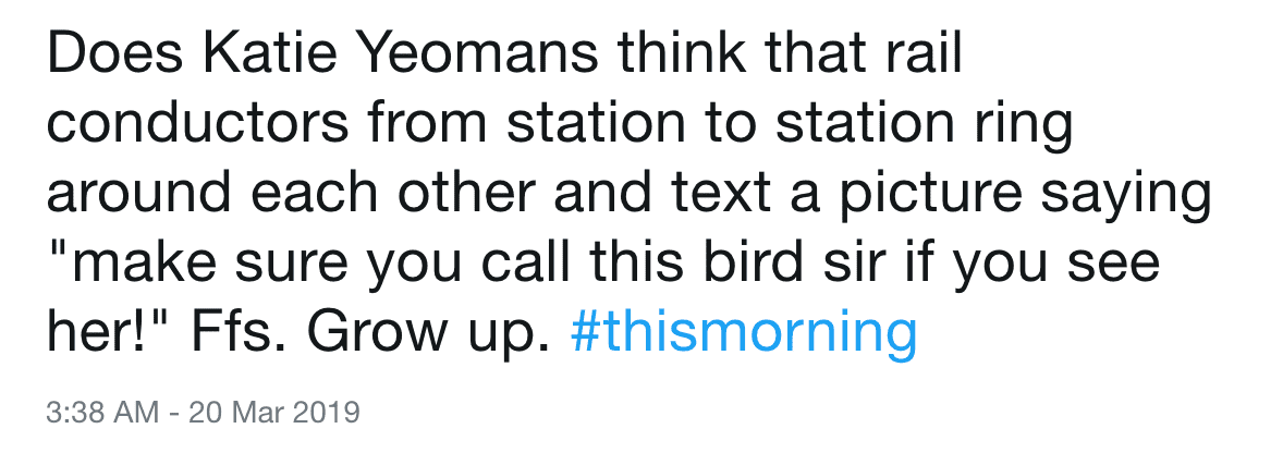 A "The Morning" viewer tweets about Katie Yeoman's case. | Source: Twitter