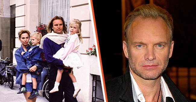 (L) Sting with his wife Trudie Styler and kids. (R) Sting. | Getty Images