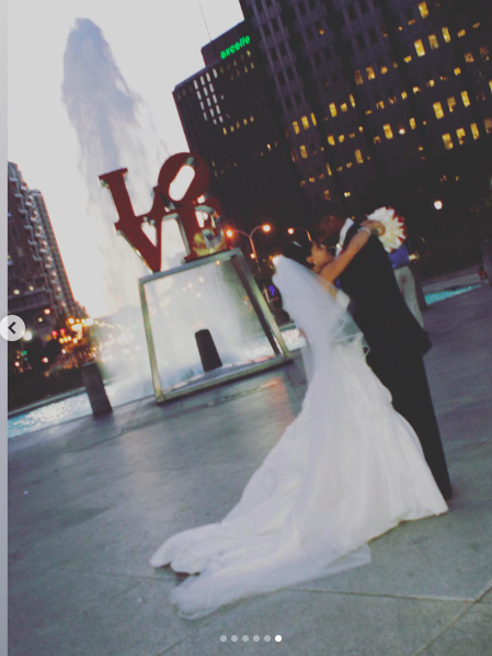 Sheinelle Jones and Uche Ojeh sharing a tender moment on their wedding day, posted on September 2, 2023. | Source: Instagram/sheinelle_o