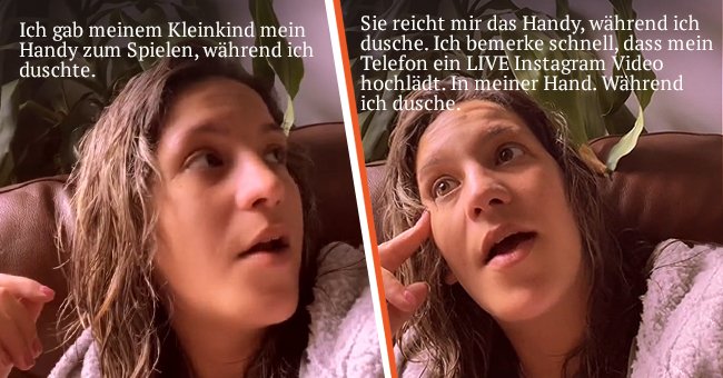 Eine Mutter schämte sich, nachdem ihre Tochter zu ihr in die Dusche kam und live an Instagram sendete. | Quele: Tiktok.com/bri.anna89