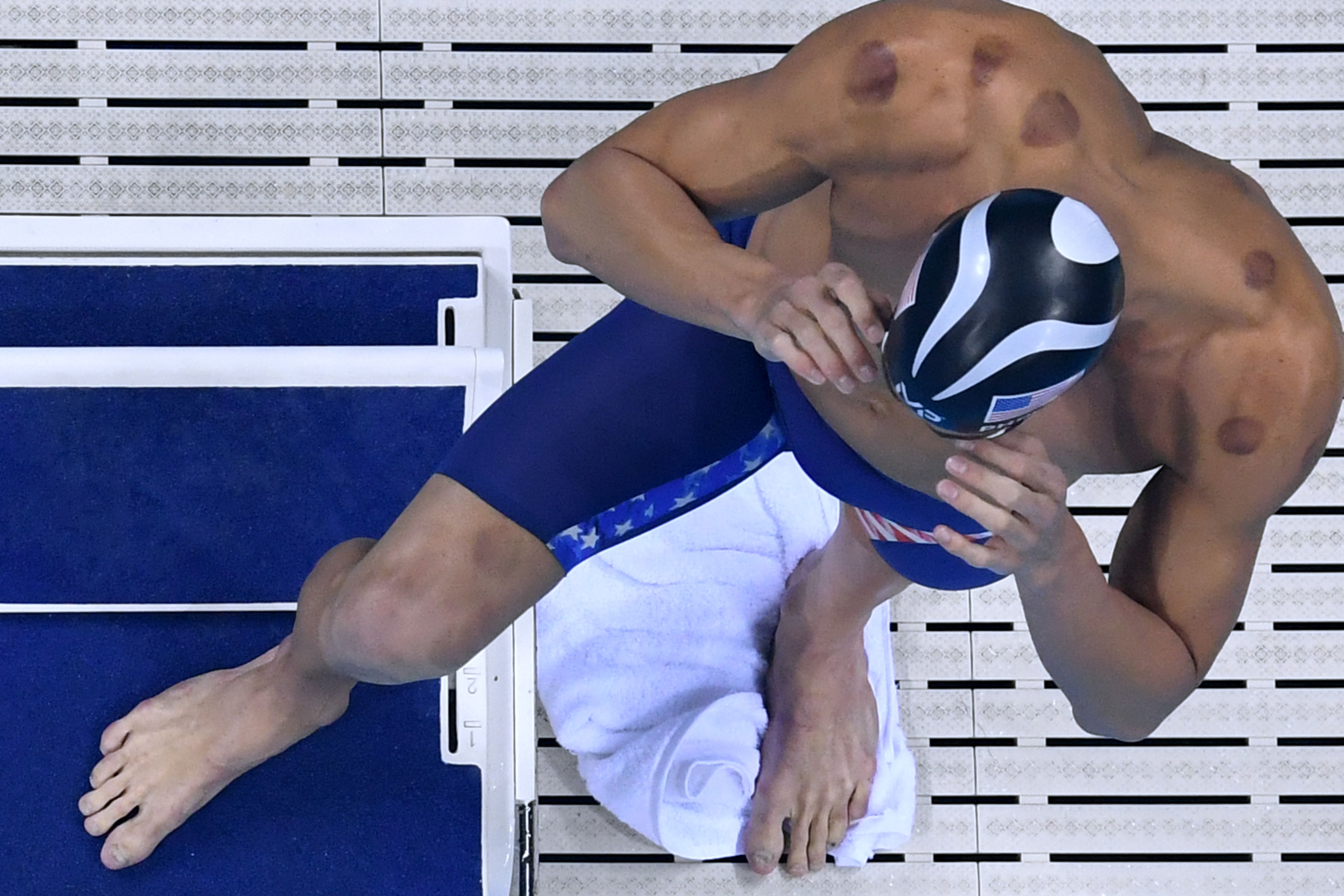 Michael Phelps prepares to compete in the Mens 200m Individual Medley Semifinal at the Rio 2016 Olympic Games in Rio de Janeiro on August 10, 2016. | Source: Getty Images