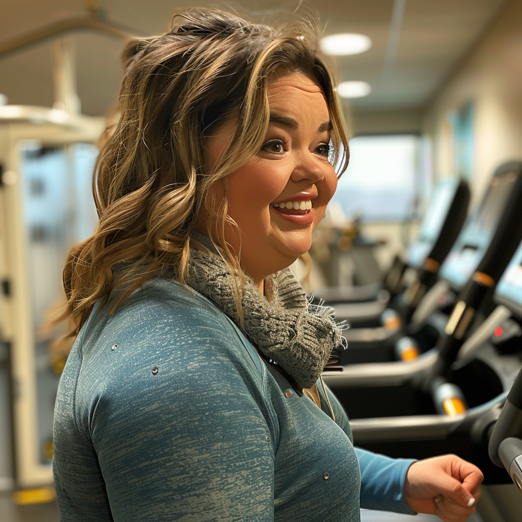 Woman working out in the gym | Source: Midjourney