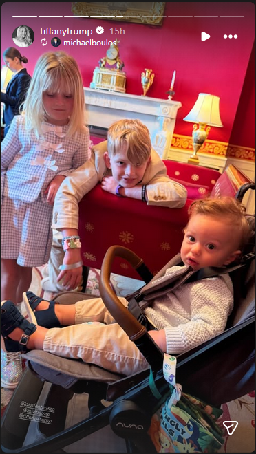 Alexander Trump Boulos with his cousins, from a story dated April 6, 2026 | Source: Instagram/tiffanytrump
