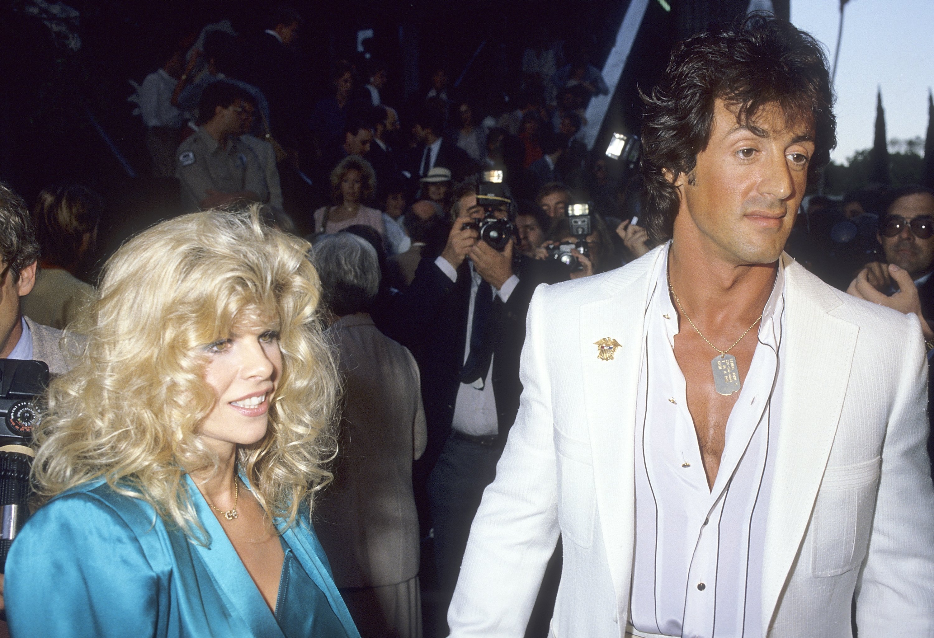 Sylvester Stallone and Sasha Czack at the Westwood premiere of "Ghostbusters" on June 7, 1984 | Source: Getty Images