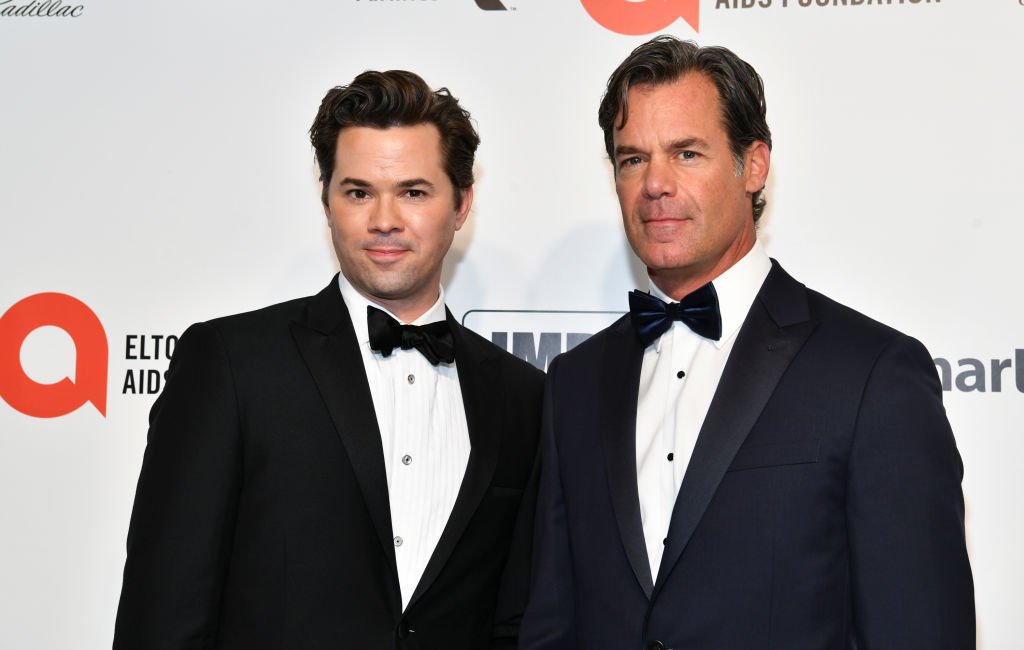 Tuc Watkins and Andrew Rannells at the 28th Annual Elton John AIDS Foundation Academy Awards Viewing Party Sponsored By IMDb And Neuro Drinks on February 09, 2020 | Photo: Getty Images