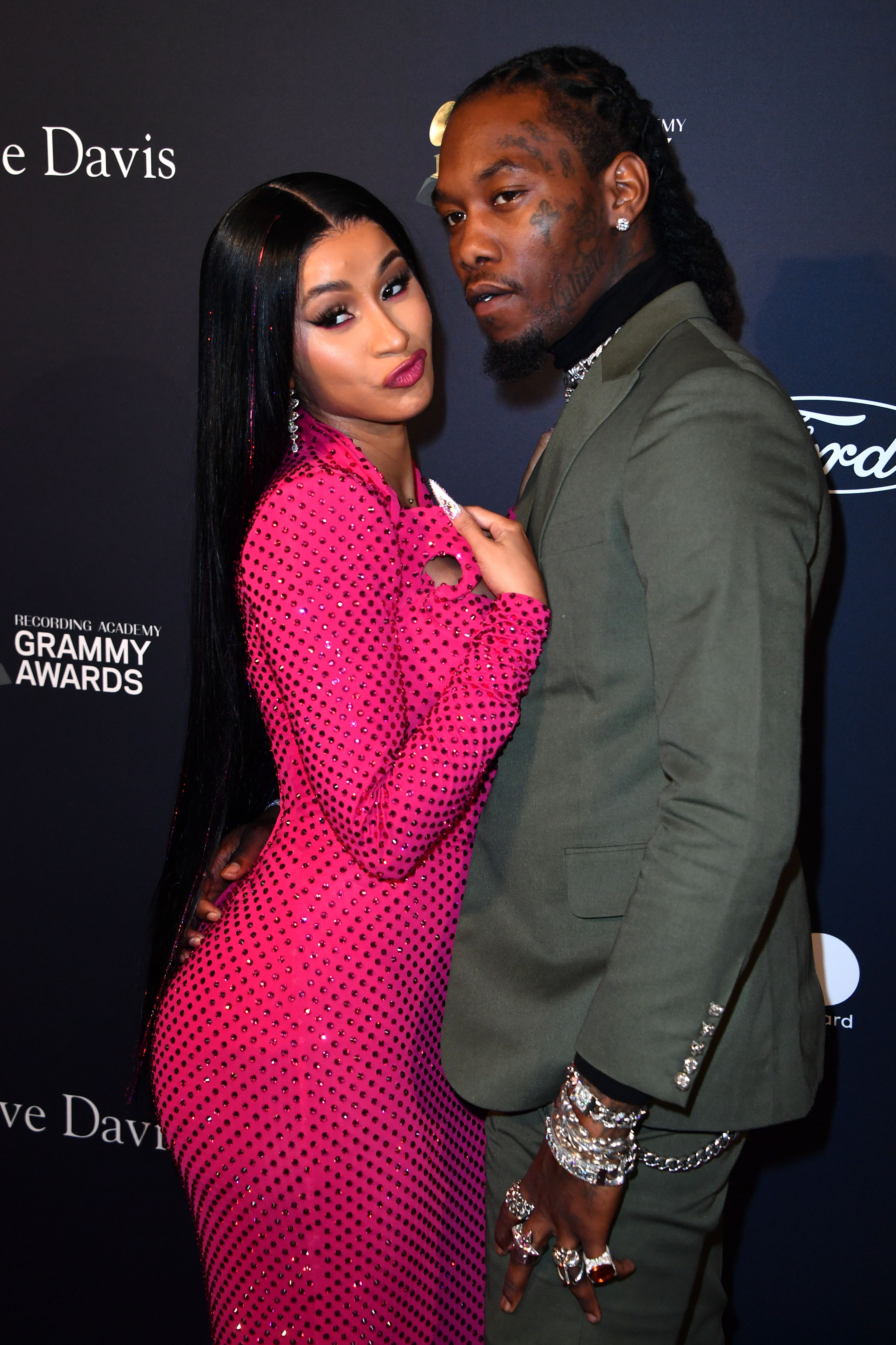 Cardi B and Offset at the Recording Academy and Clive Davis pre-Grammy gala in Beverly Hills, California, on January 25, 2020 | Source: Getty Images