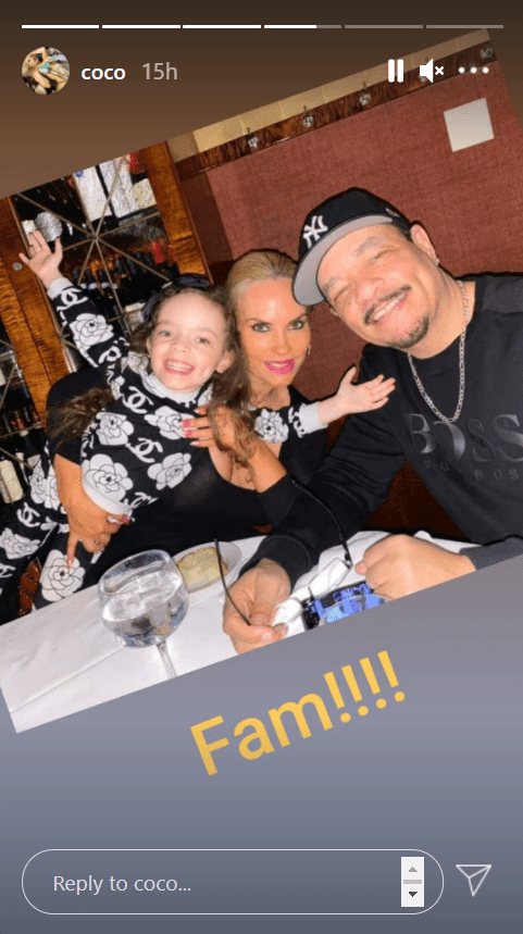 Coco Austin, her husband, Ice-T and their daughter, Chanel, posing for a group photo | Photo: Instagram/coco