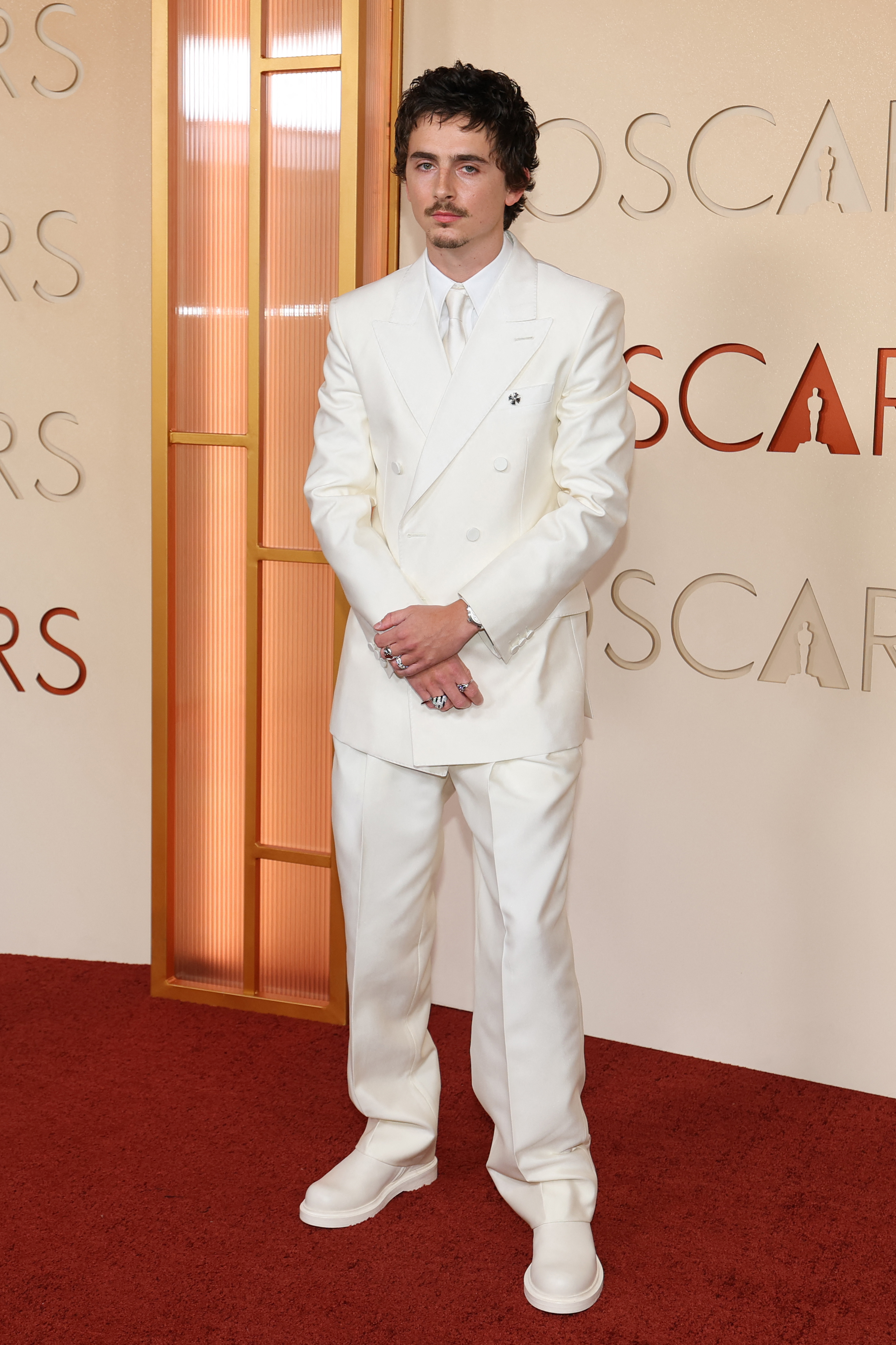Timothée Chalamet posing for photos at the 98th Annual Academy Awards at the Dolby Theatre. | Source: Getty Images