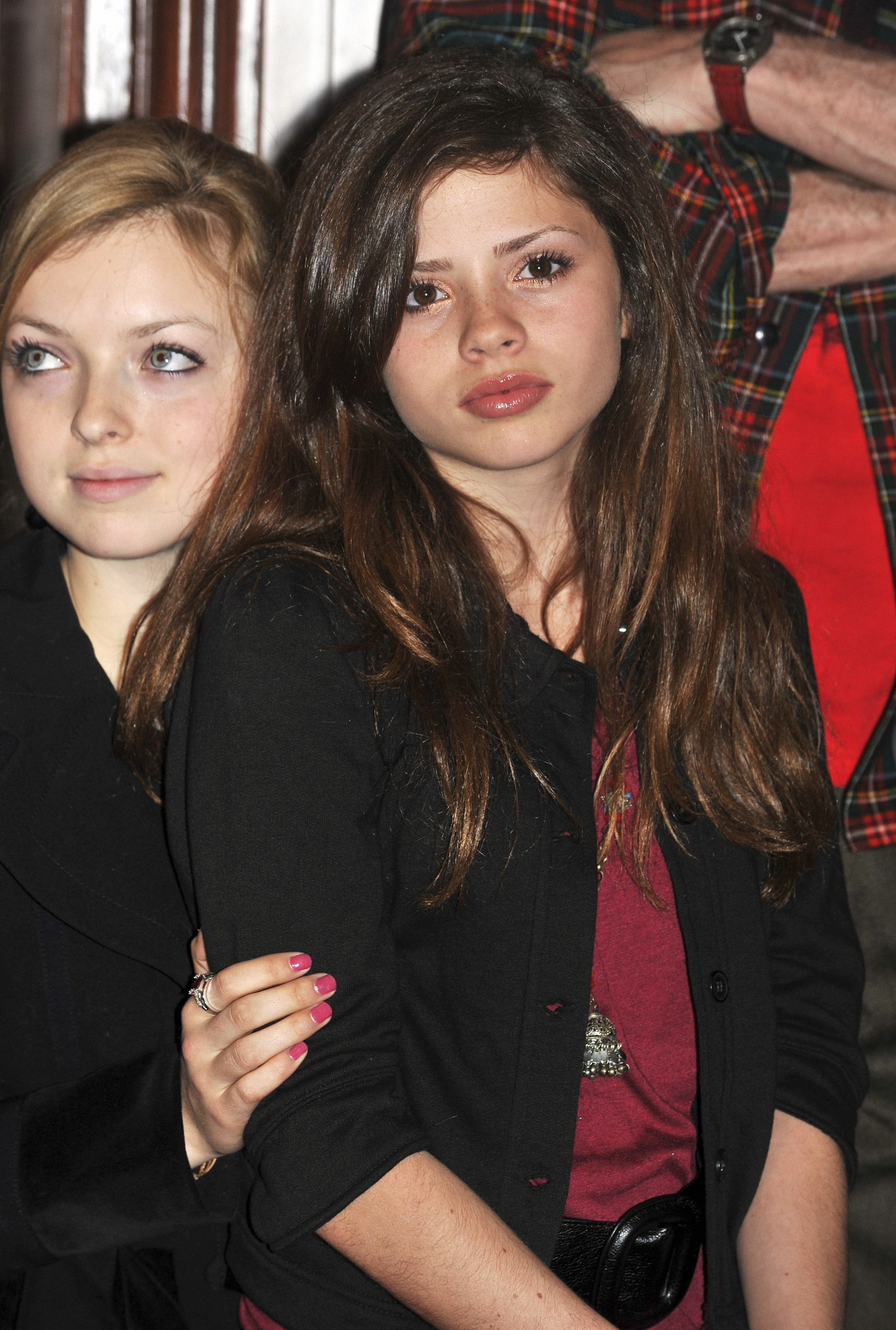 Francesca and Morgan Eastwood pictured on February 25, 2009 in Paris, France. | Source: Getty Images