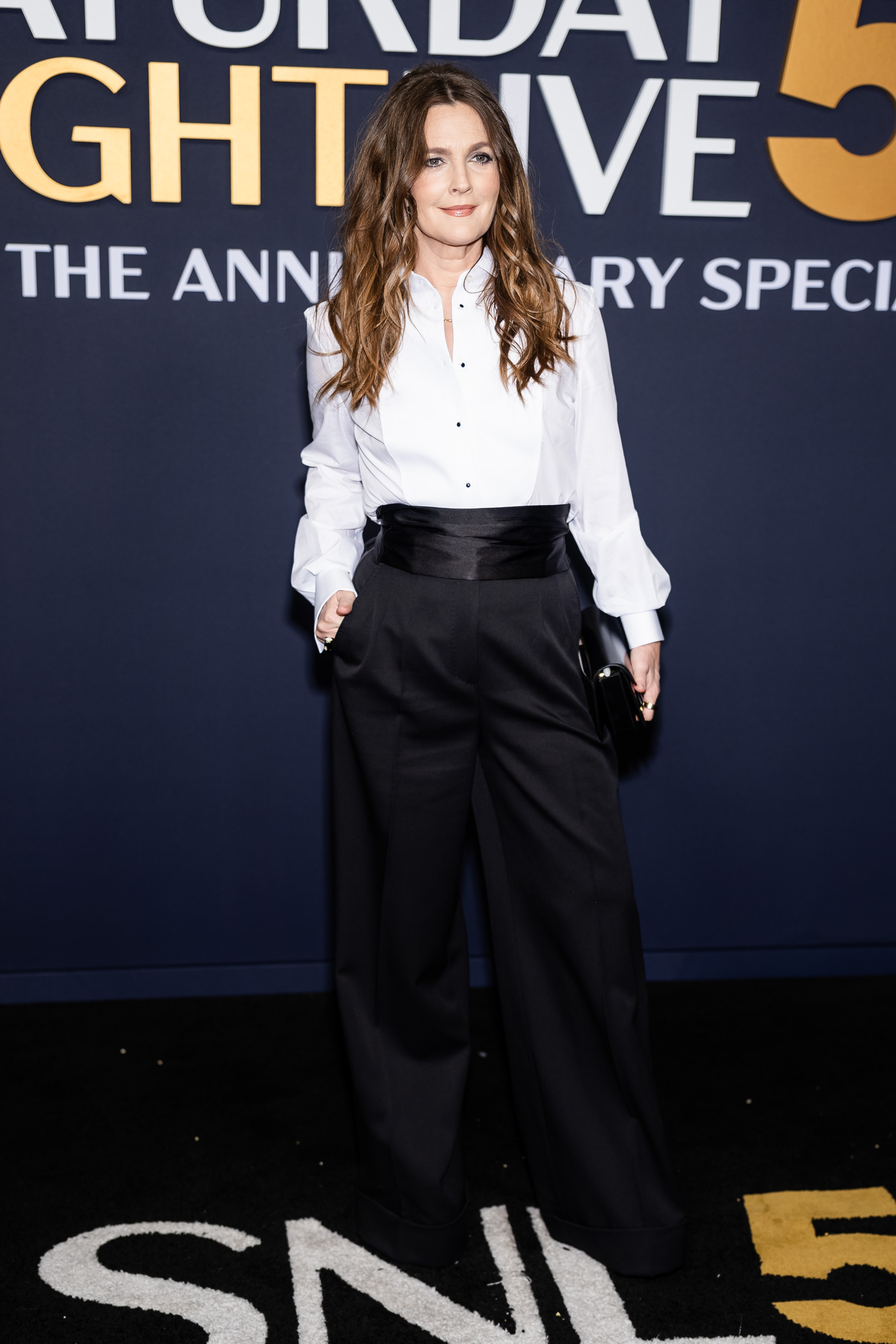 Drew Barrymore attends "SNL50: The Anniversary Special" on February 16, 2025, in New York City. | Source: Getty Images