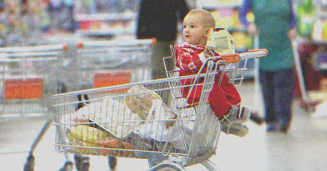 Bebé en carrito de supermercado. | Foto: Shutterstock