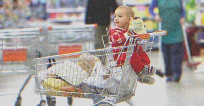 Bebé en carrito de supermercado. | Foto: Shutterstock 