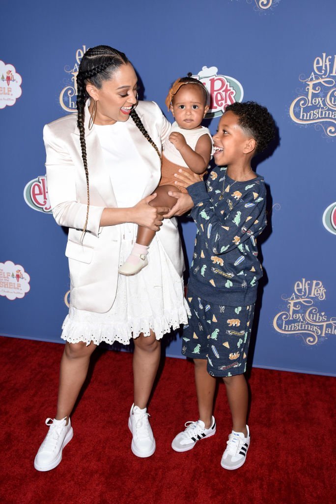 Tia Mowry, Cairo Tiahna Hardrict, and Cree Hardrict attend The Elf on the Shelf advance screening of "Elf Pets: A Fox Cub's Christmas Tale" at The Grove | Photo: Getty Images