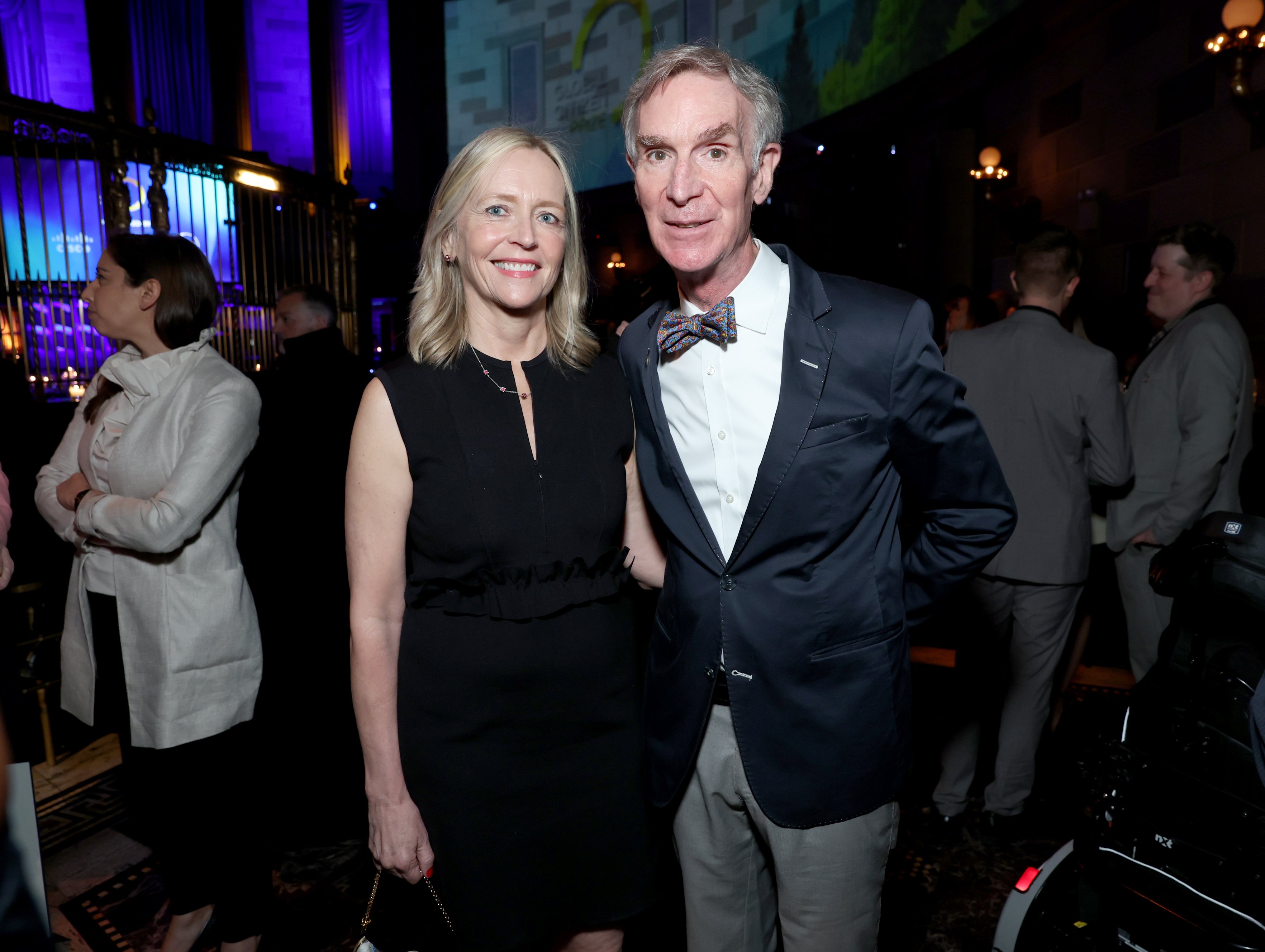Liza Mundy and Bill Nye at the Global Citizen Prize event on May 22, 2022 in New York City.  |  Source: Getty Images 