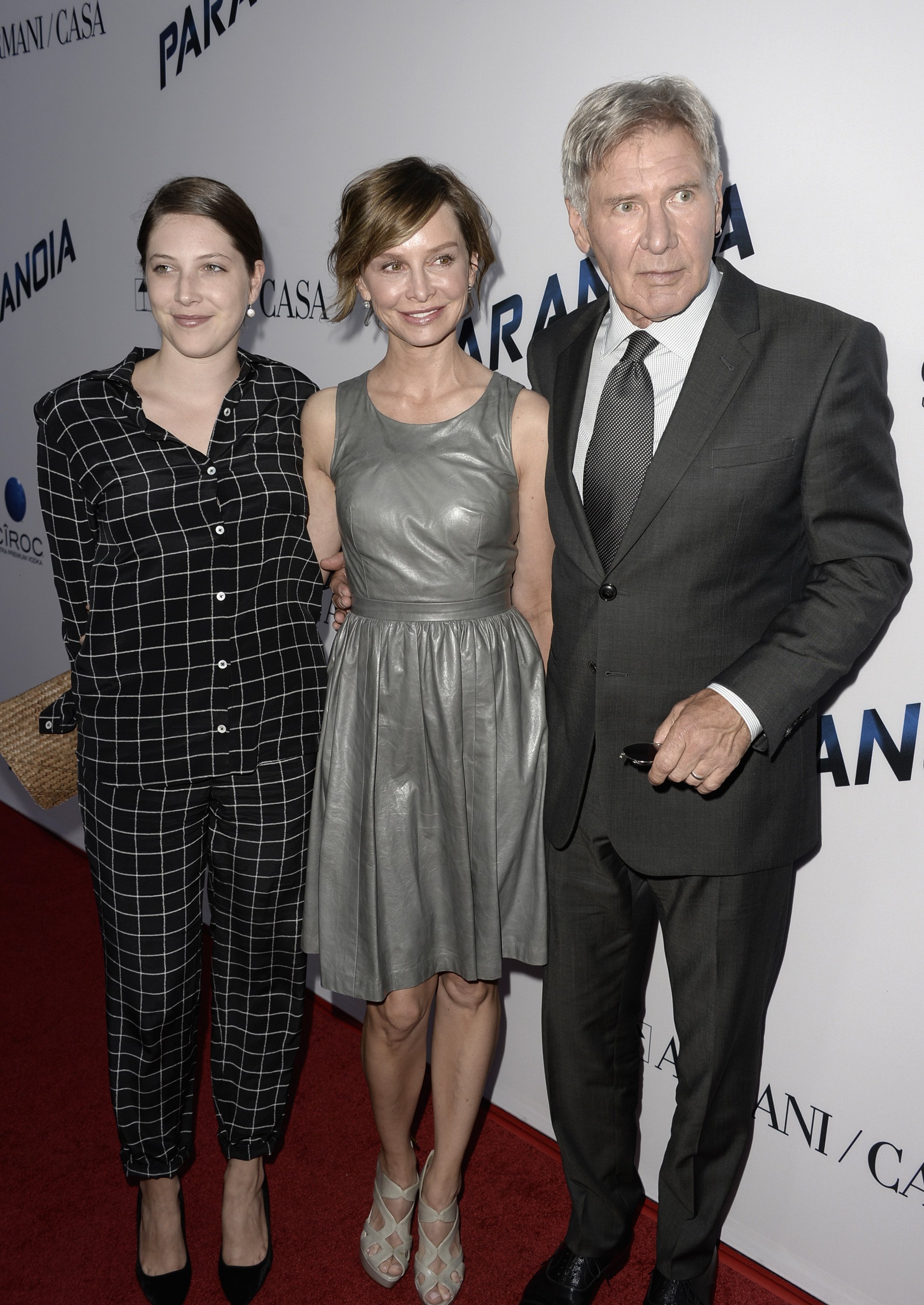 Georgia Ford, Calista Flockhart, and Harrison Ford attend the Relativity Media's "Paranoia" premiere at the DGA Theater on August 8, 2013, in Los Angeles, California. | Source: Getty Images