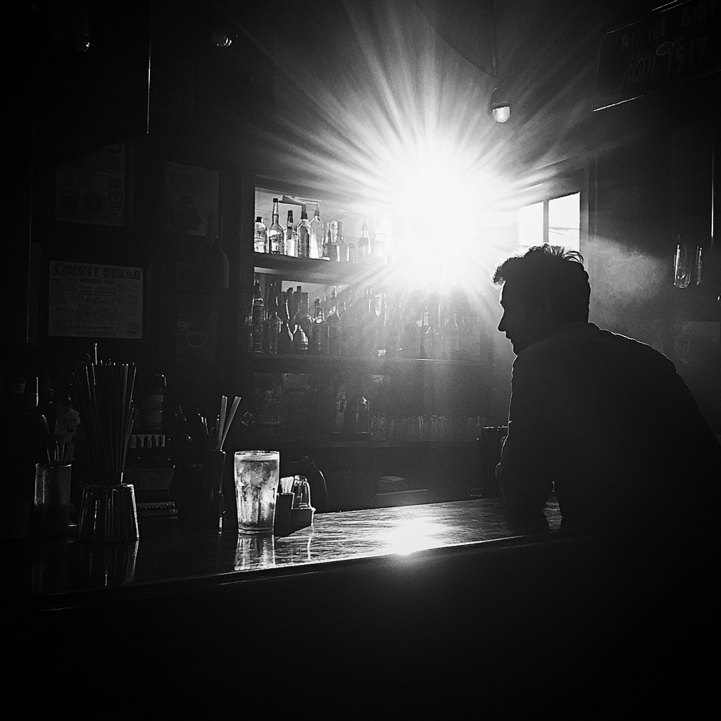 A man sitting at a bar | Source: Midjourney