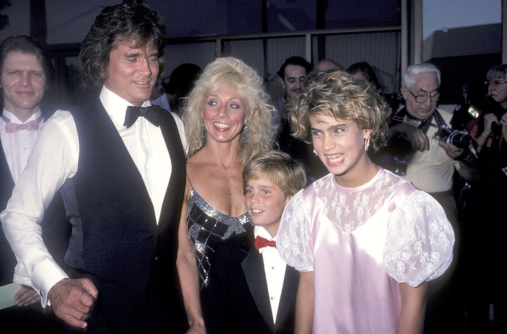 Actor Michael Landon, wife Cindy Landon and his kids Christopher Landon and Shawna Landon attend the "Sam's Son" Beverly Hills Premiere on August 15, 1984. | Photo: Getty Images