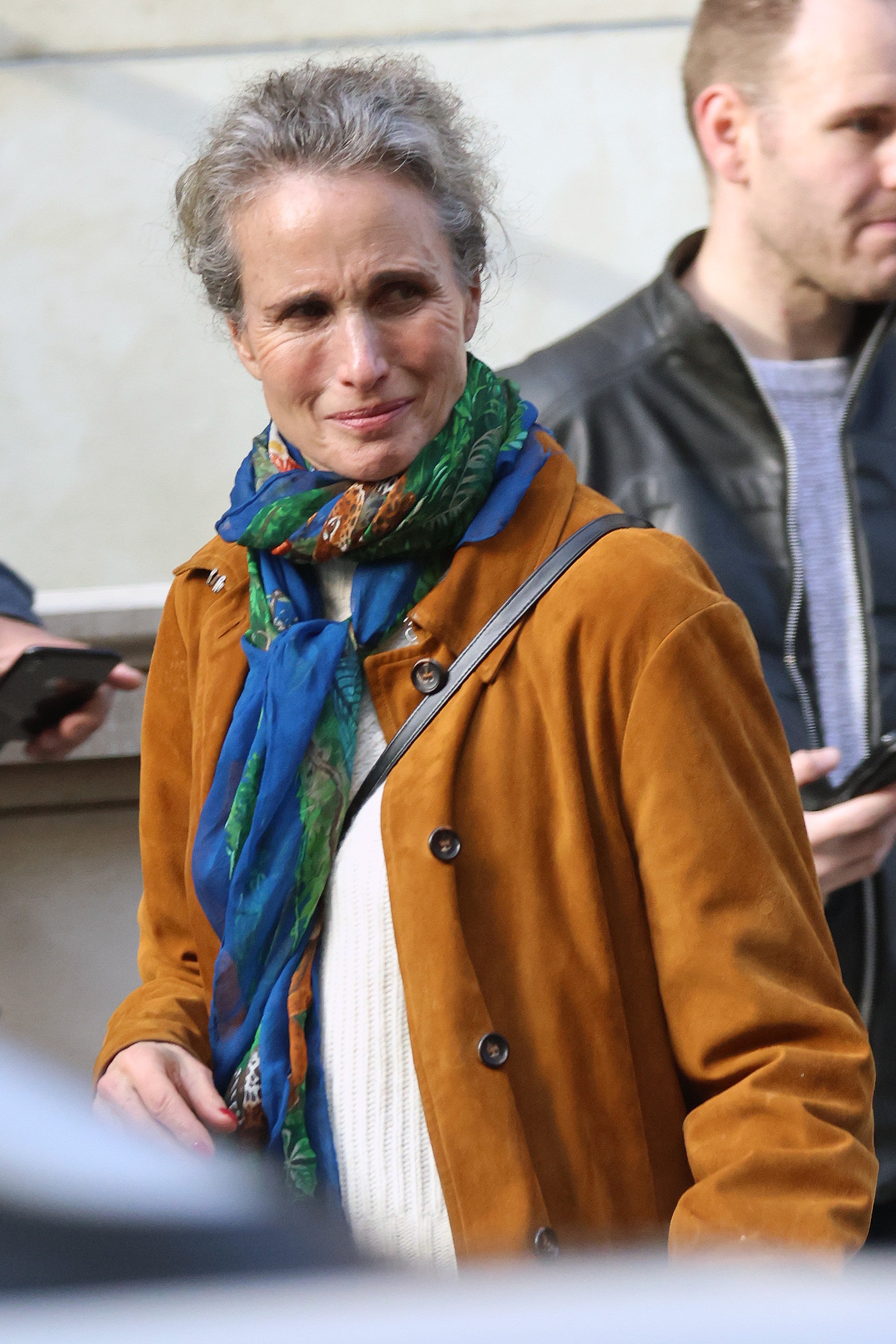 Andie MacDowell on October 06, 2021 in London, England | Source: Getty Images