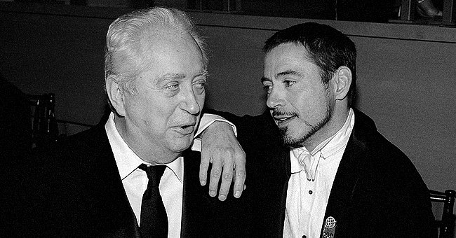 L'acteur Robert Downey Jr. et son père Robert Downey Sr. arrivent au gala des 100 personnes les plus influentes de TIME au Frederick P. Rose Hall le 08 mai 2008 à New York. | Photo : Getty Images