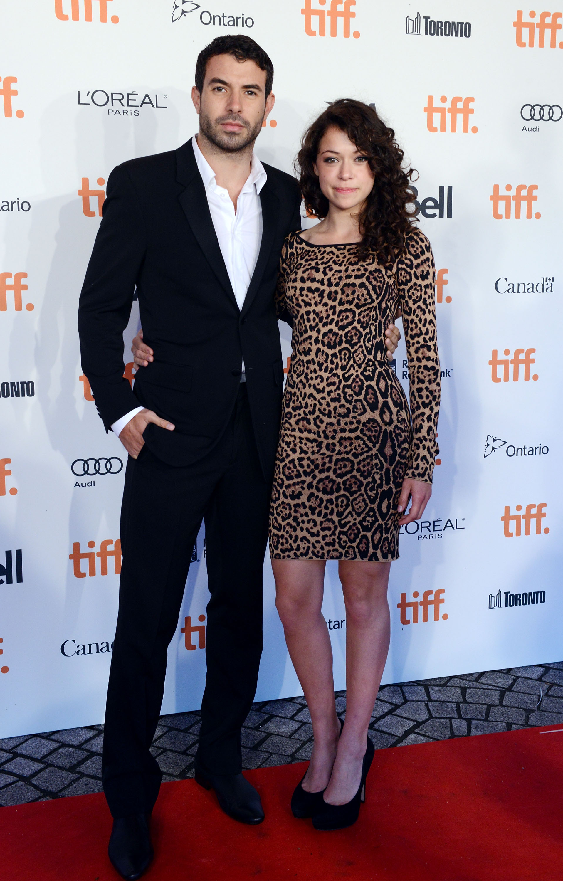 Tom Cullen and Tatiana Maslany at Corus Quay on September 8, 2012, in Toronto, Canada. | Source: Getty Images