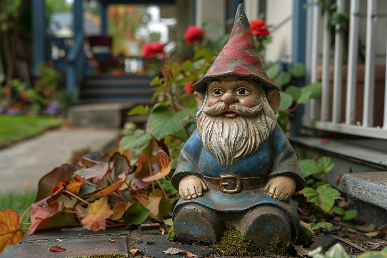 A gnome outside a house | Source: Midjourney