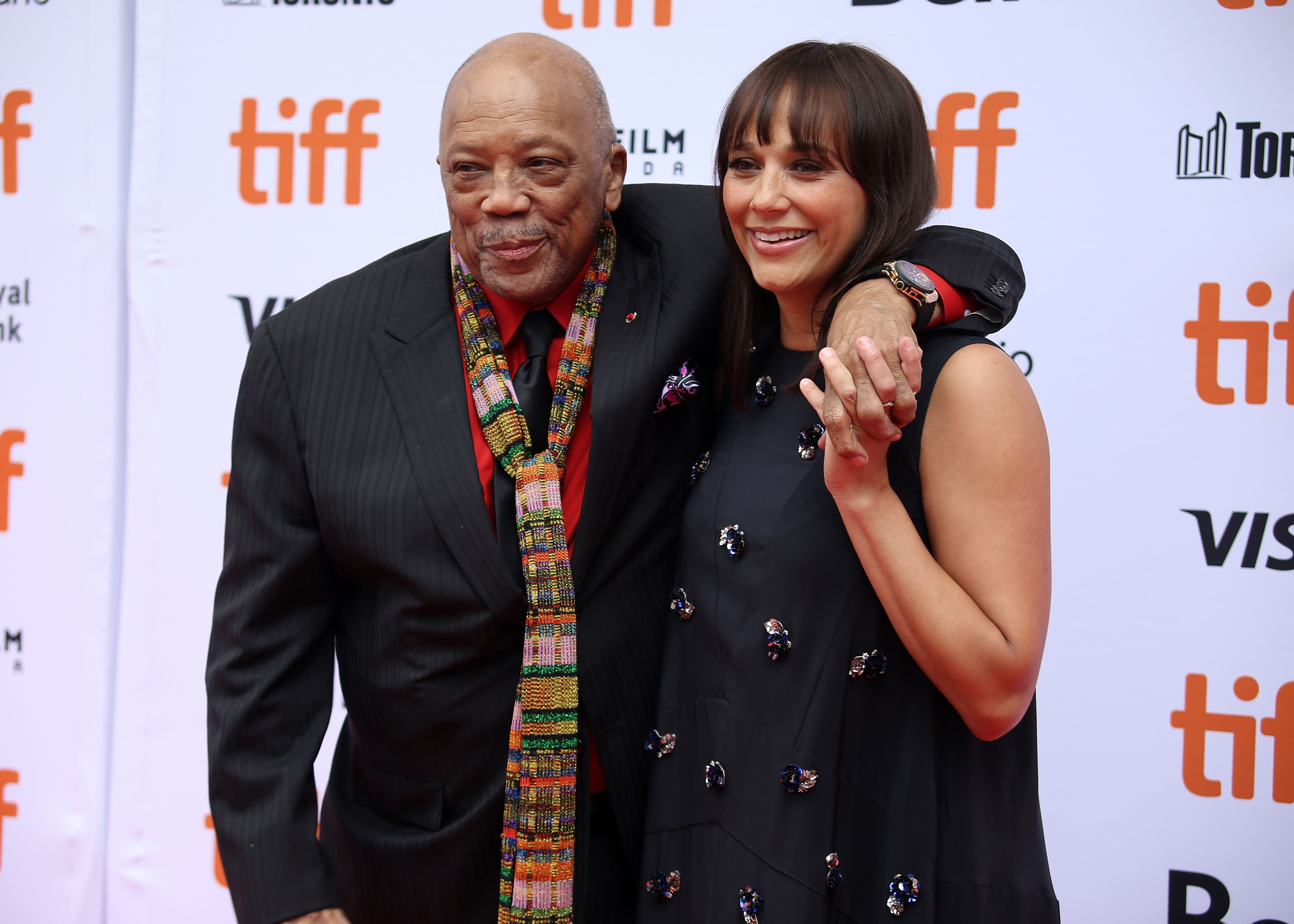 Quincy and Rashida Jones attend the "Quincy" premiere at the Toronto International Film Festival in Canada on September 9, 2018 | Source: Getty Images